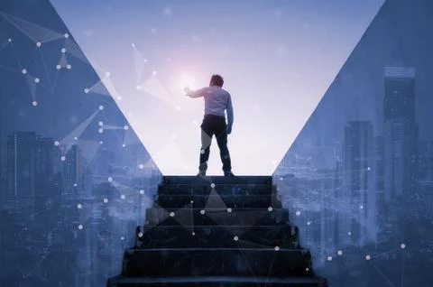 Into success. Stock Photos