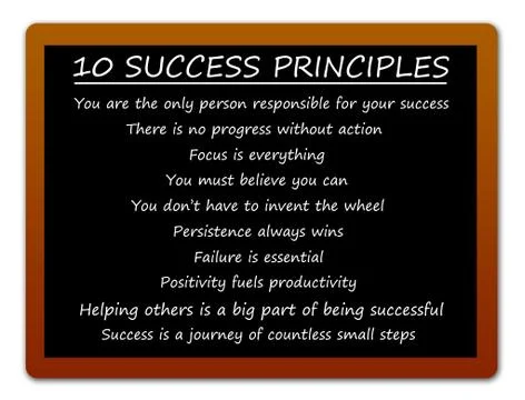 Success principles Stock Illustration