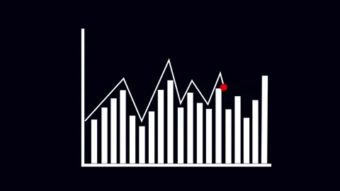 Success progress visualization. Black background bar graph motion graphics... Stock Footage 321442595