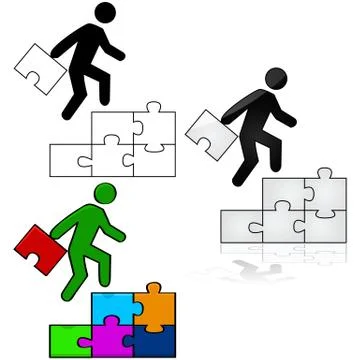 Success puzzle Illustrazione stock