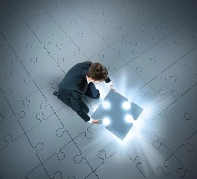 The success puzzle Illustrazione stock