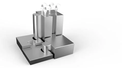 Success puzzles Stock Illustration