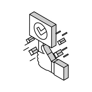 Success quality isometric icon vector illustration Illustrazione stock