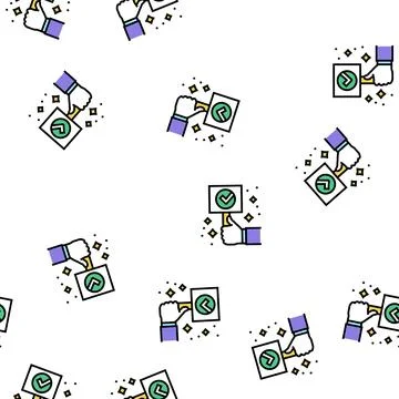 Success quality vector seamless pattern Stock Illustration