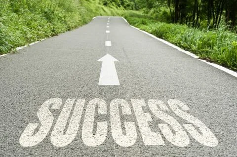 Success on the road Stock Illustration
