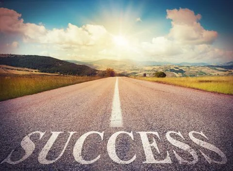 Success road Stock Photos