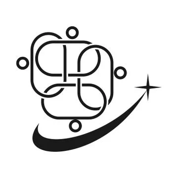 Success solution Commitment Teamwork Together Black Logo 스톡 일러스트