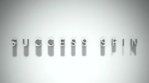 Success spin 3D title animation white text on a white background Video stock 299380762