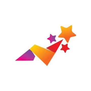 Success Star Logo Design Template Isolated Stock-Illustration