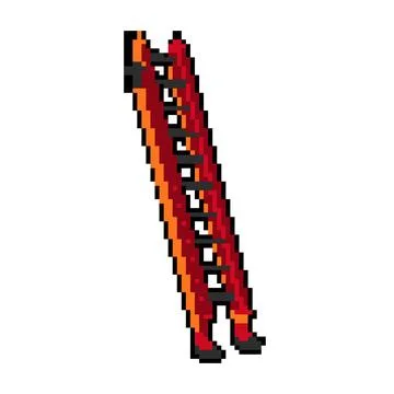 Success step ladder pixel art vector illustration Stock Illustration