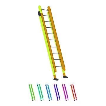 Success step ladder vector cartoon graphic Stock Illustration