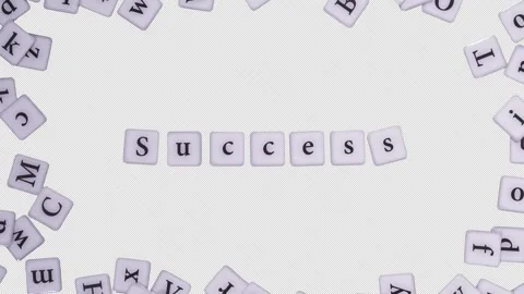Success Stop Motion Letters On Alpha Channel Stock-Footage 262460059