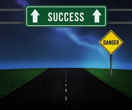 Success in storm Stock Illustration