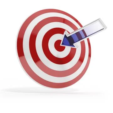 Success target with blue arrow Stock Illustration