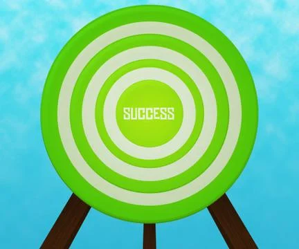 Success on the target Stock Illustration