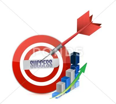 Success target illustration design Stock Illustration