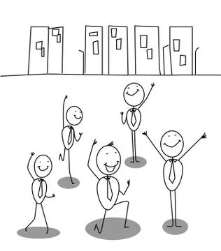 Success team Stock Illustration