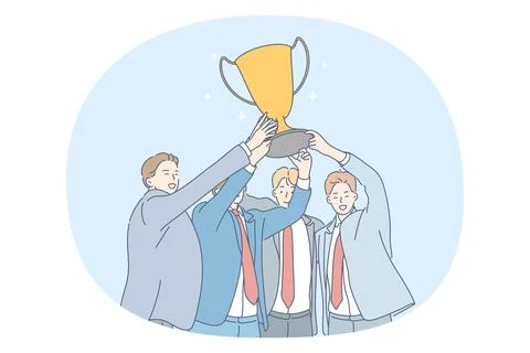 Success, Teamwork , business development concept 库存插图