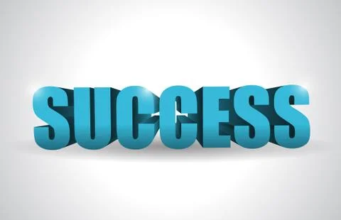 Success text illustration design over a white background Stock Illustration