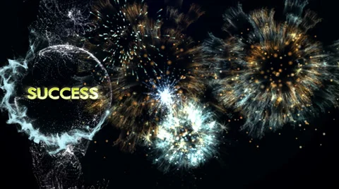 Success Text in Particles Vidéo 35765502