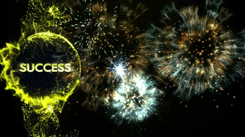Success Text in Particles Vídeo Stock 35766393