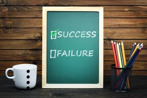 Success text on school board Stock Photos