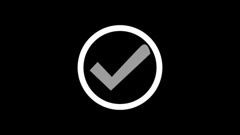 Success Tick Symbol Animation with Elegant Motion Graphics Design Stock Footage 337016478