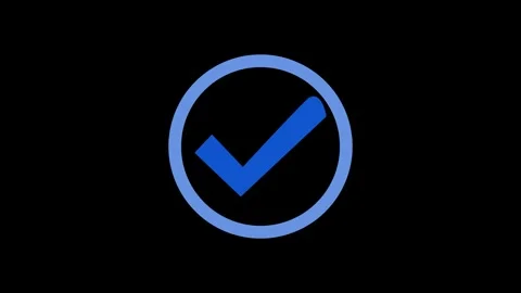 Success Tick Symbol Animation with Elegant Motion Graphics Design Stock Footage 337016481