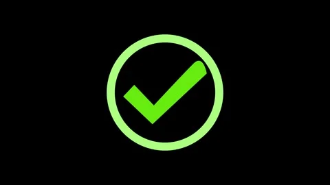 Success Tick Symbol Animation with Elegant Motion Graphics Design Stock Footage 337016483