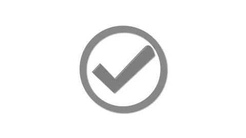 Success Tick Symbol Animation with Elegant Motion Graphics Design Stock Footage 337016489