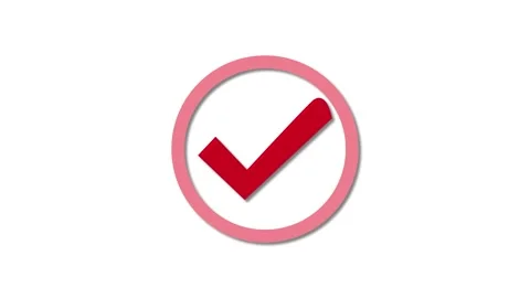 Success Tick Symbol Animation with Elegant Motion Graphics Design Stock Footage 337016491