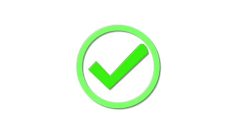 Success Tick Symbol Animation with Elegant Motion Graphics Design Stock Footage 337016496