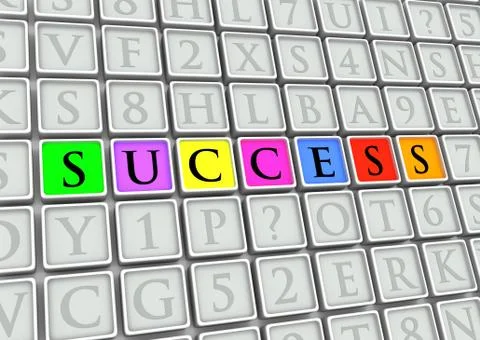 Success Tiles Stock Illustration