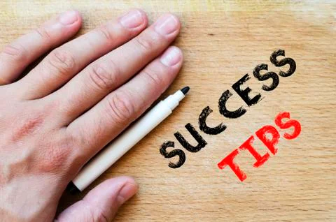 Success tips text concept Stock Photos
