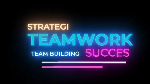 Success typography concept animation neon light effect green screen background Video stock 303677104
