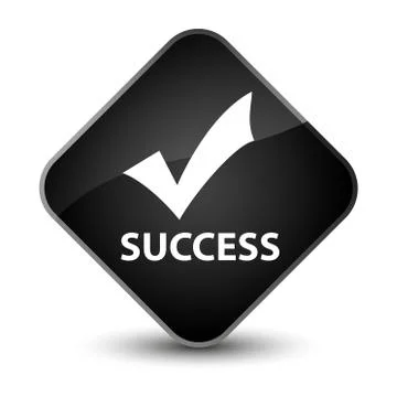 Success (validate icon) elegant black diamond button Stock Illustration