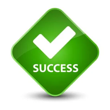 Success (validate icon) elegant green diamond button Stock Illustration