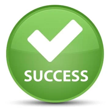 Success (validate icon) special soft green round button Stock Illustration