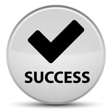 Success (validate icon) special white round button Stock Illustration