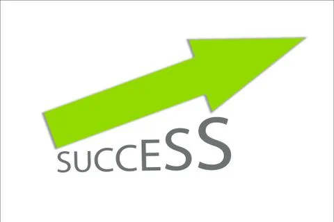 Success vector - growing green arrow chart Stock Illustration