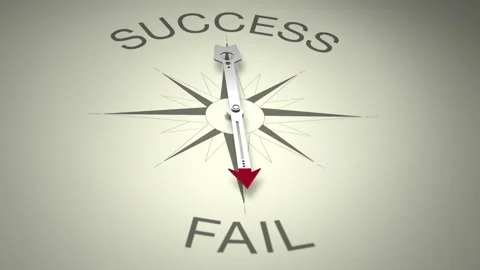 Success Versus Fail Arrow 3D Animation Stock Footage 281077650