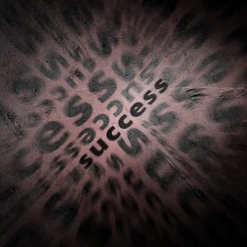 Success wallpaper text pattern Stock Illustration