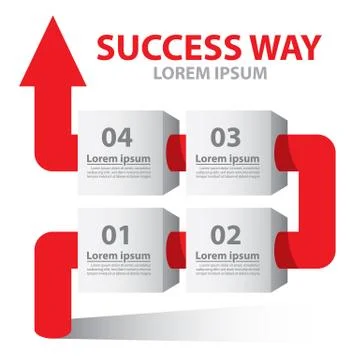 Success way arrow Stock Illustration