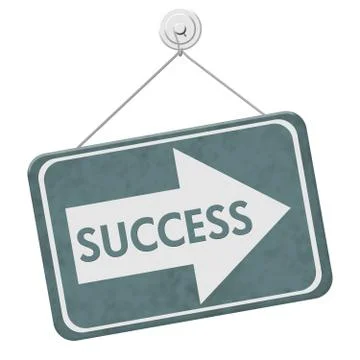 Success This Way Sign Stock Illustration