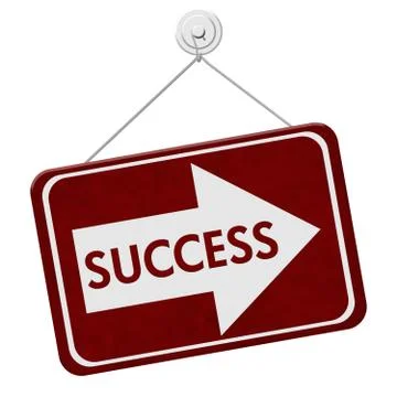 Success This Way Sign Stock Illustration
