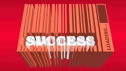 Success word build in bar code Stock Illustration