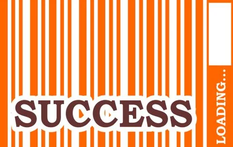 Success word build in bar code Stock-Illustration