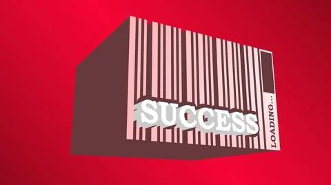 Success word build in bar code White success text in pink bar code. Relati... Foto stock