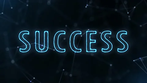 Success word motion on cyber network background 動画素材 231417600