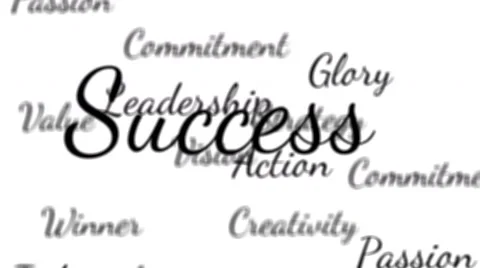 Success words background loop with matte 動画素材 68653683